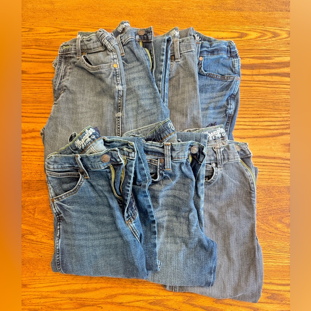 7 Pair Wrangler Slim Straight Jeans